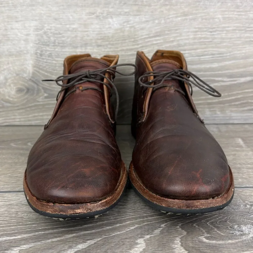 Timberland Boot Co Wodehouse Men's Sz 10 Burnished Brown Leather Chukka Boots